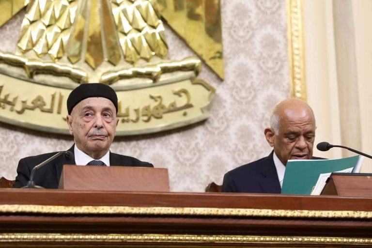 فخامة رئيس مجلس النواب المستشار عقيلة صالح يتلقى دعوة من رئيس البرلمان المصري لعقد اجتماع تشاوري بحضور نواب ليبيين